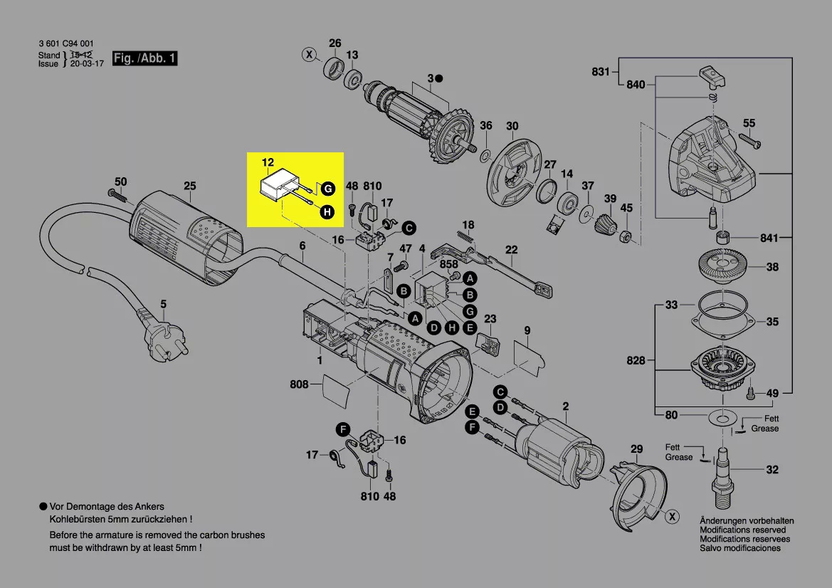 Condensateur antiparasitaire réf. 1 619 P15 041 Bosch